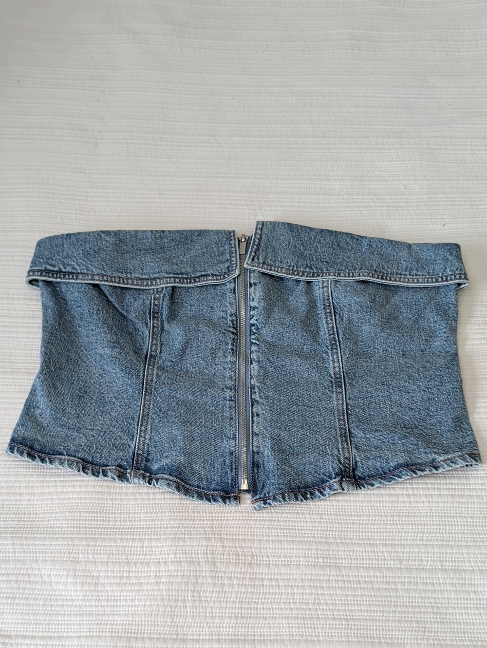 wild fable Light Blue Denim Corset Tube Top Size XL